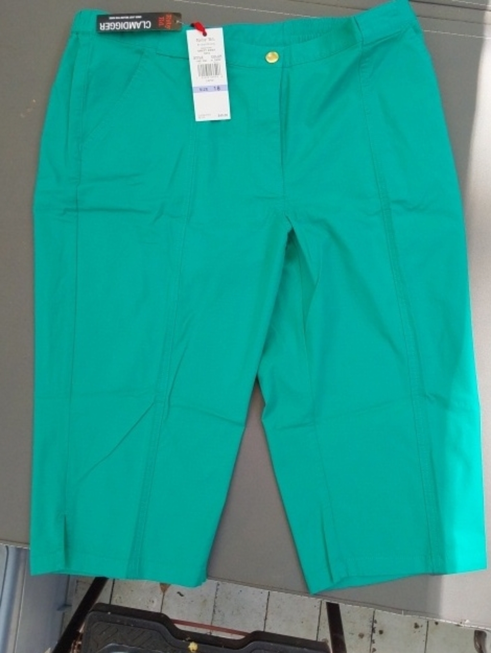Ruby Rd. Bright Teal Stretch Capri Pants